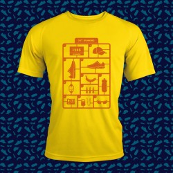 t-shirt homme kit running jaune orange